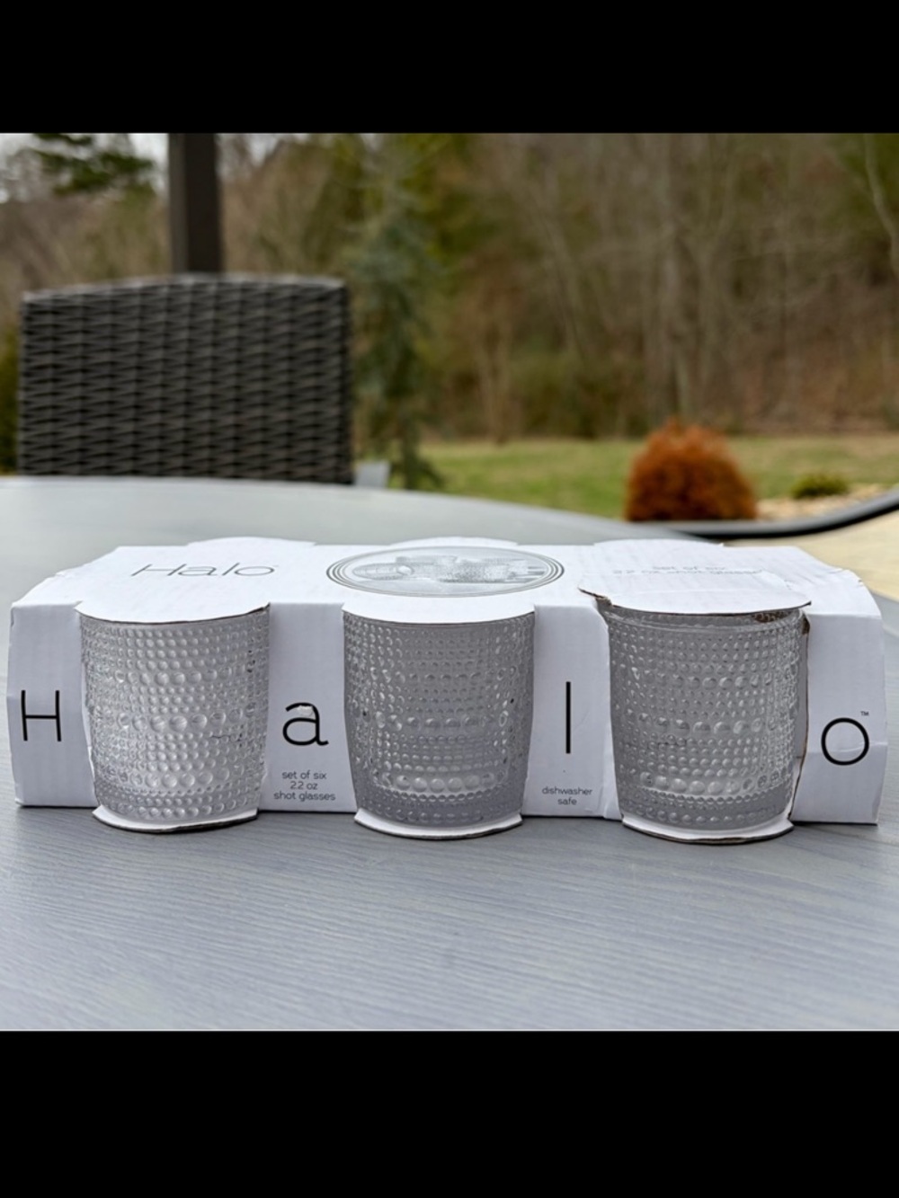Shot Glasses Halo Textured Clear Bubble Hob Knob Shot Glasses Set Summer 🍹💕